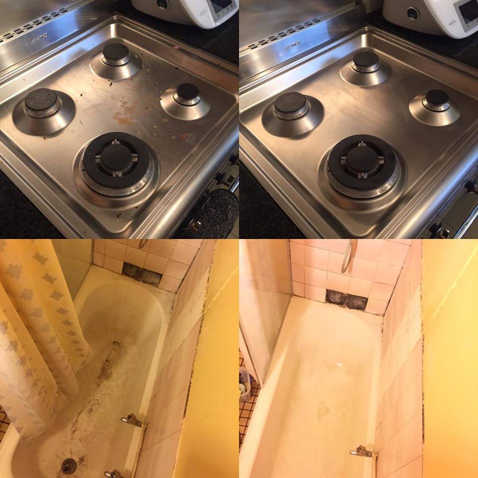 Before and after cleaning